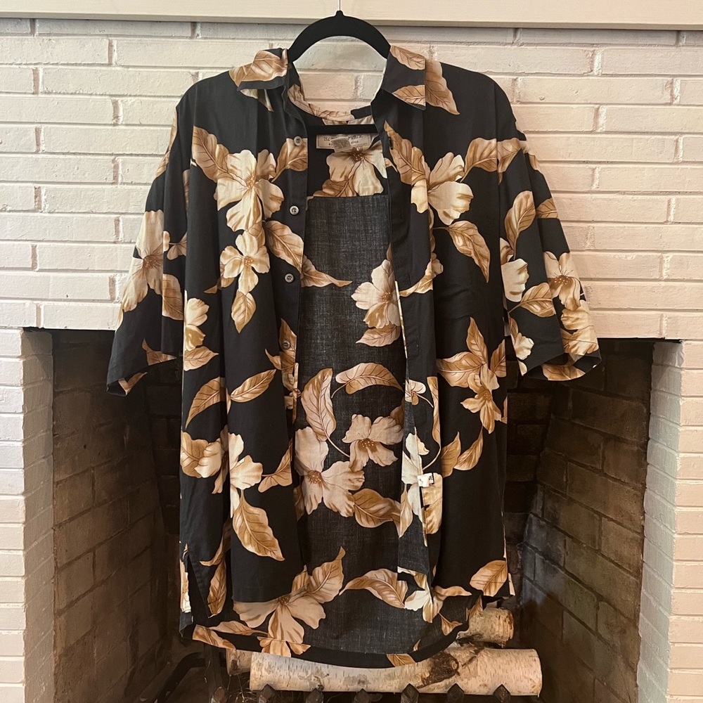 Vintage Island Republic Button Down Hawaiian Shirt